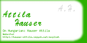 attila hauser business card